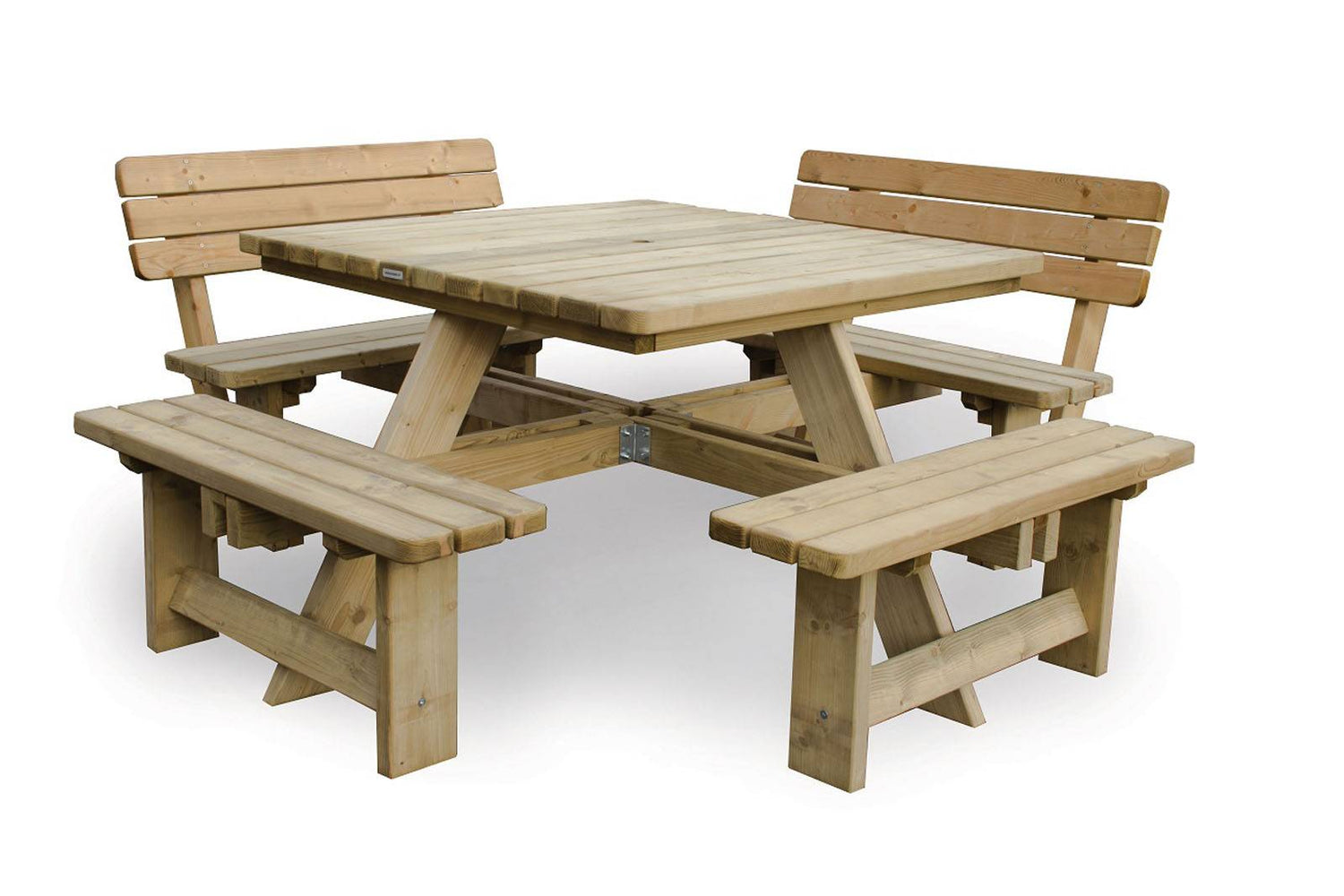 luxe vierkante picknicktafel Tallinn 120 cm