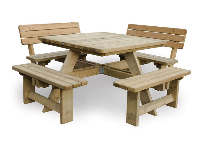luxe vierkante picknicktafel Tallinn 120 cm