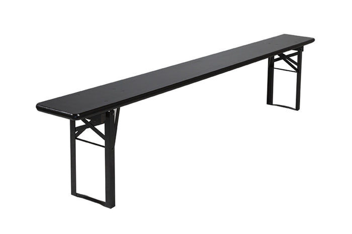 Inklapbare bierbank Berlijn zwart 200 cm