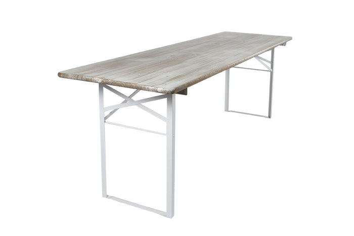 Inklapbare picknicktafel Berlijn 200 x 70 cm whitewash