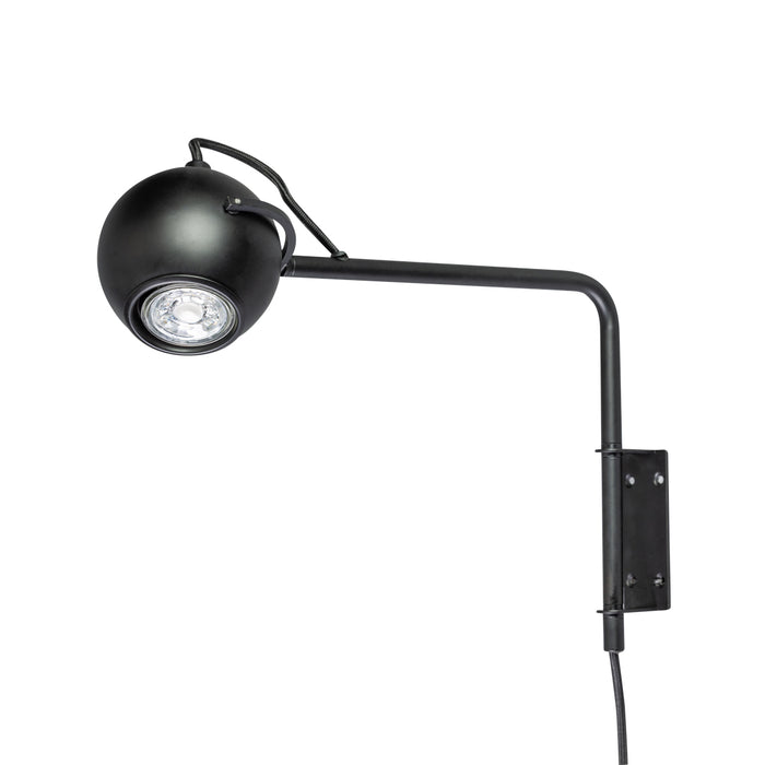 The Eye wandlamp - GU10 - Aan|Uit op kopje - Zwart