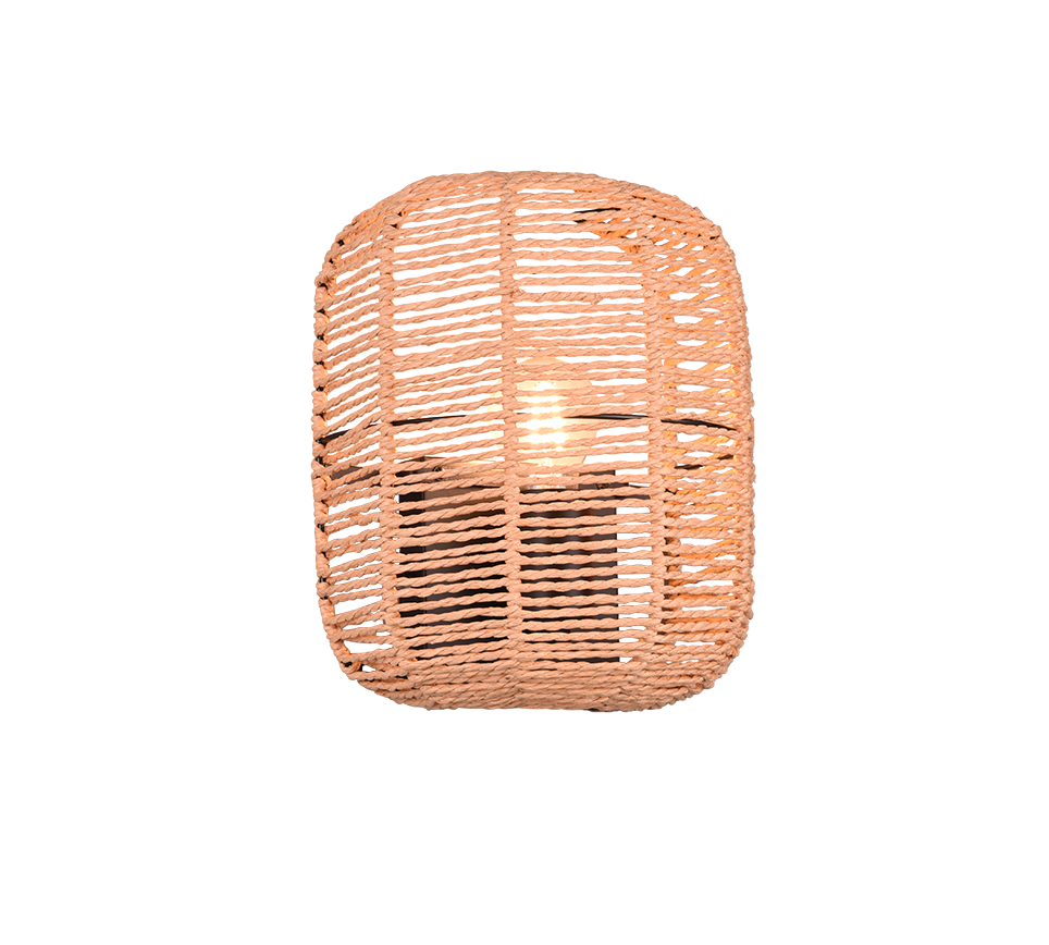 Trio Leuchten Runa Wandlamp 1x E27 Zwart Bruin