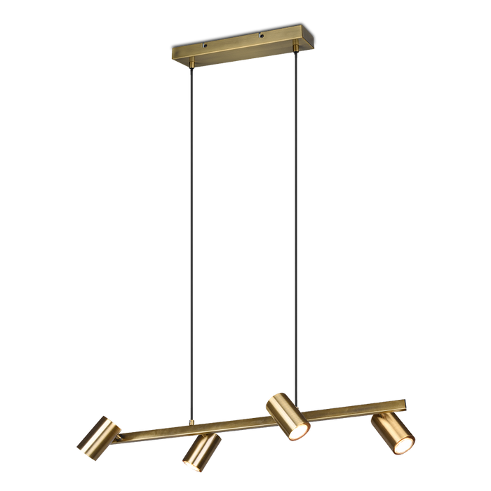 Trio Leuchten Marley Hanglamp 4x GU10 Messing