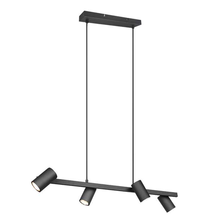 Trio Leuchten Marley Hanglamp 4x GU10 Mat Zwart