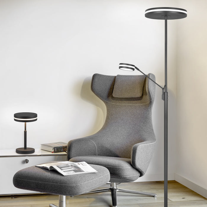 Trio Leuchten Franklin Vloerlamp Geïntegreerd Led Dimmer Antraciet