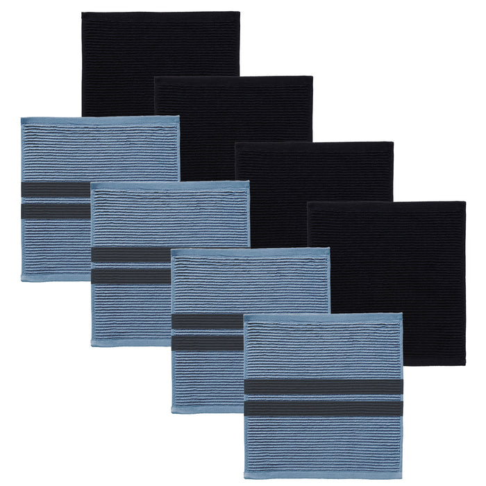 DDDDD vaatdoek Basic Black (4 stuks) + Baxter (4 stuks) Denim