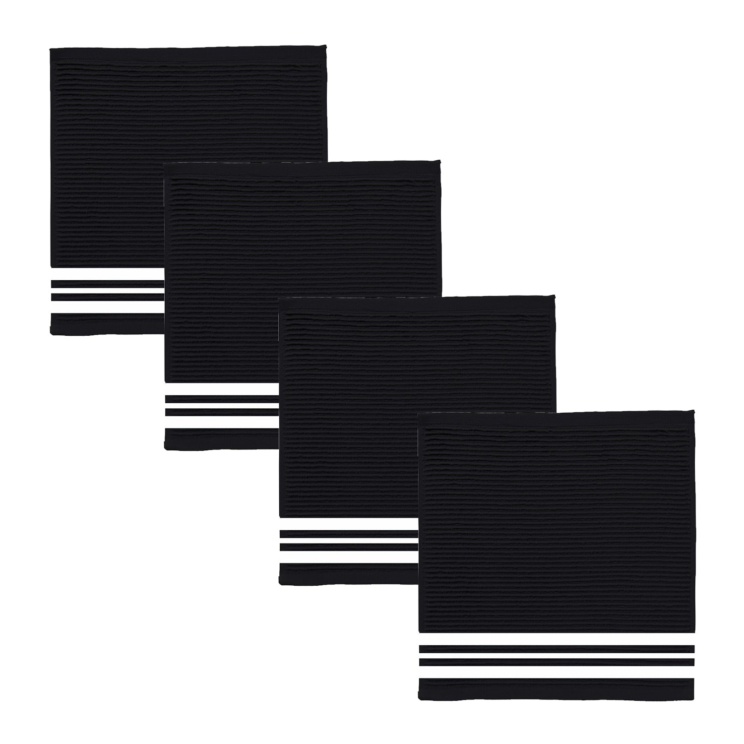 DDDDD vaatdoek Provence - 30x30 cm - Black - 4 stuks