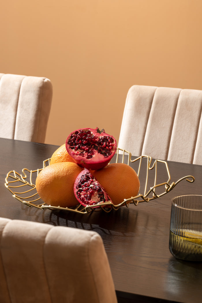 Present Time - Fruitmand Leaf Large - Goud - 32x31,5x8,5cm