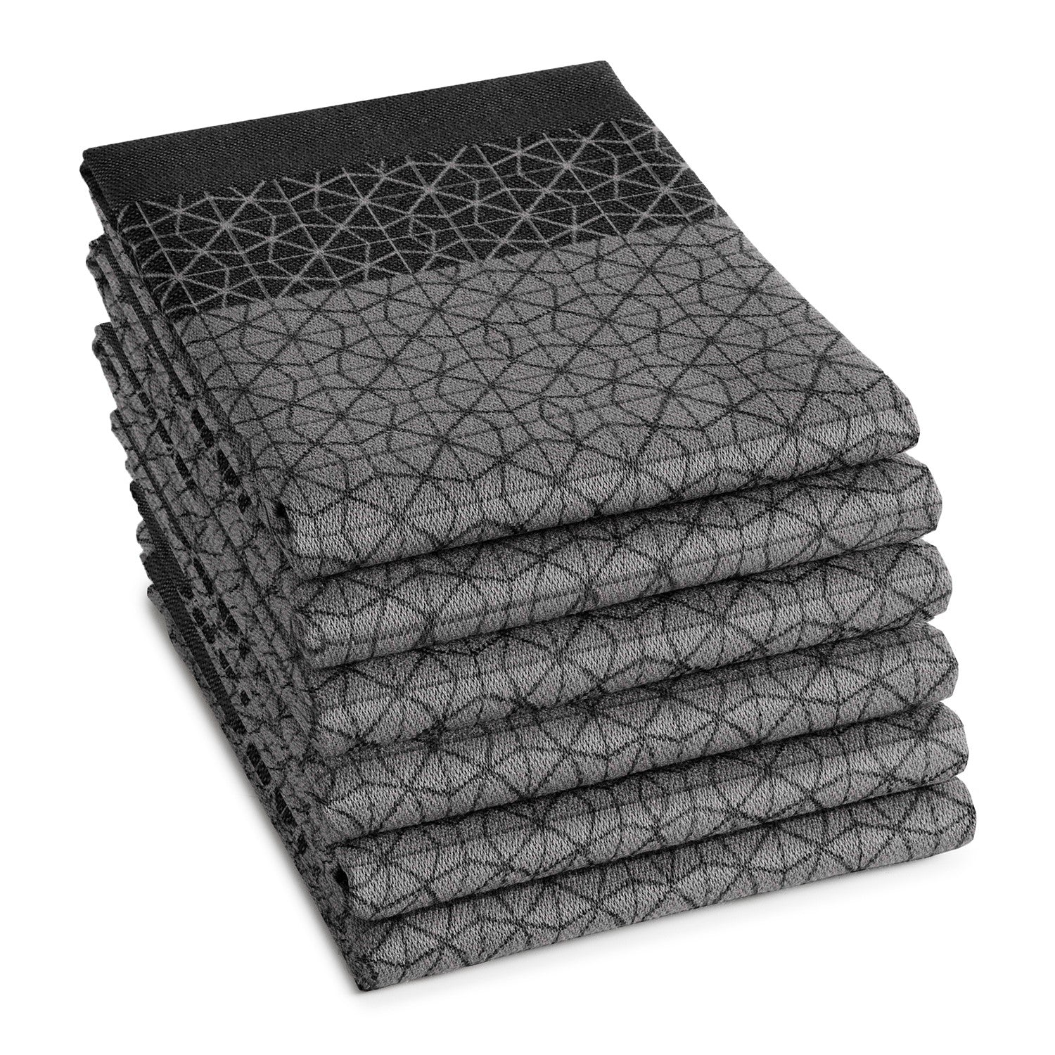 DDDDD theedoek Chrystal - 60x65 cm - Black - 6 stuks