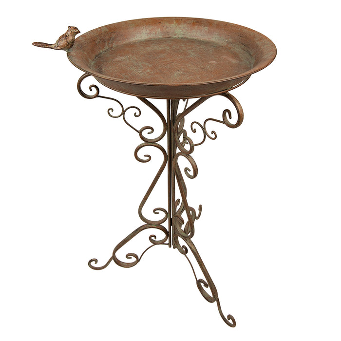 Clayre & Eef Vogelvoederbak 48x42x75 cm Groen Bruin IJzer