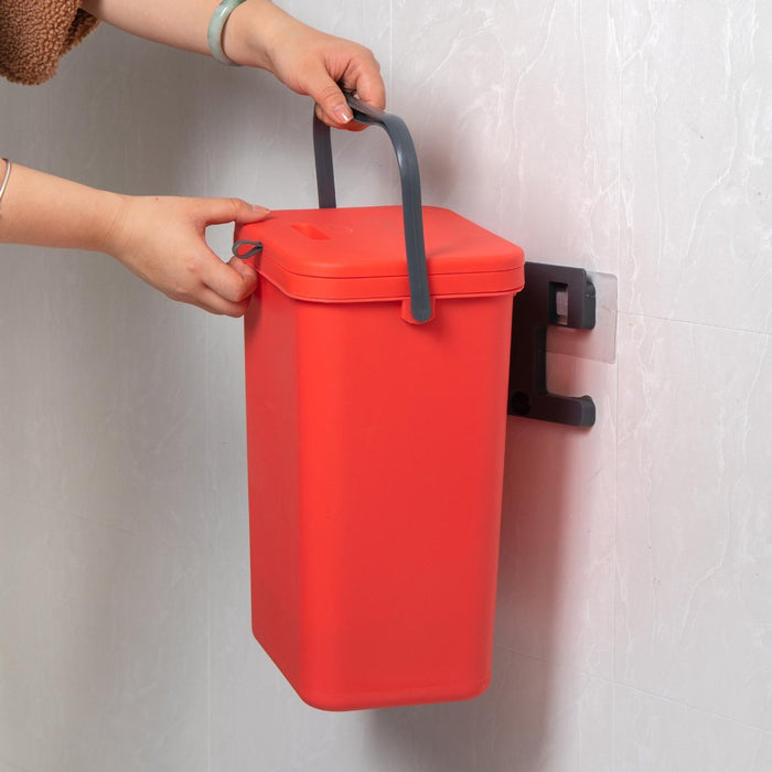 Homra Wall-Up inbouw prullenbak - 12L - Rood