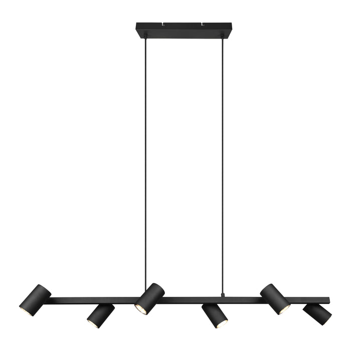 Trio Marley Hanglamp Mat Zwart - 6x GU10