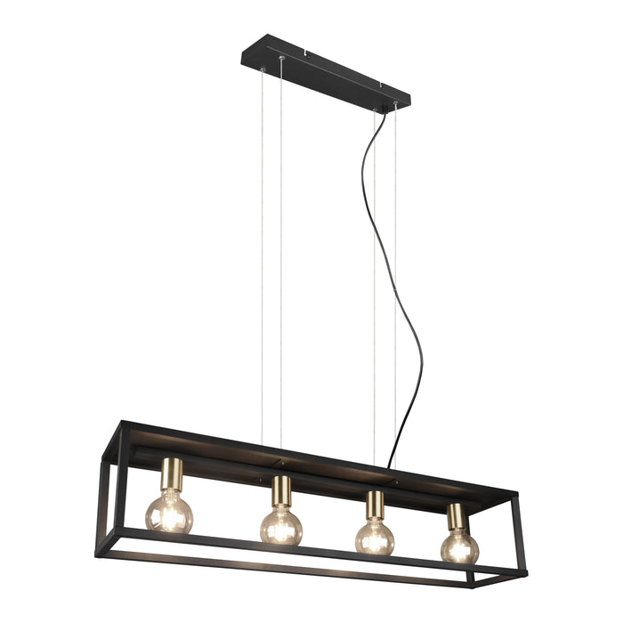 Trio Reality Vito Hanglamp - Mat zwart