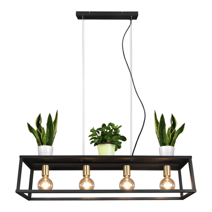 Trio Reality Vito Hanglamp - Mat zwart