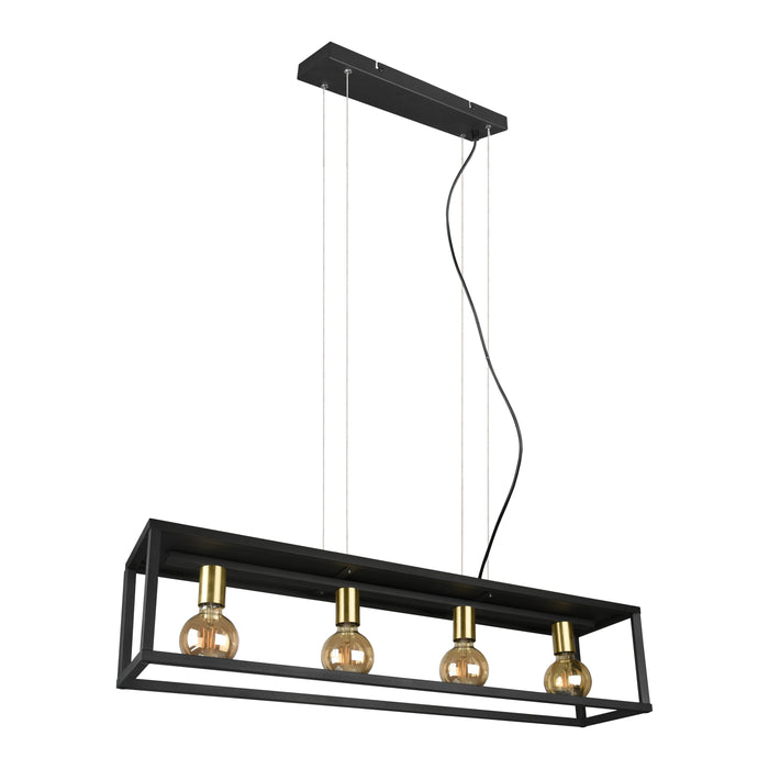 Trio Reality Vito Hanglamp - Mat zwart