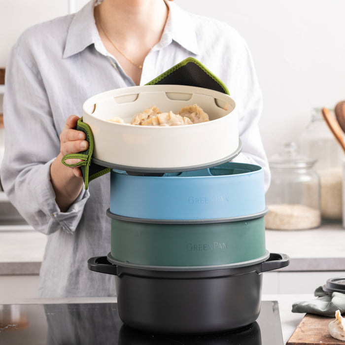 GreenPan Steamy Stoominzet  Ø 24 cm - Blauw