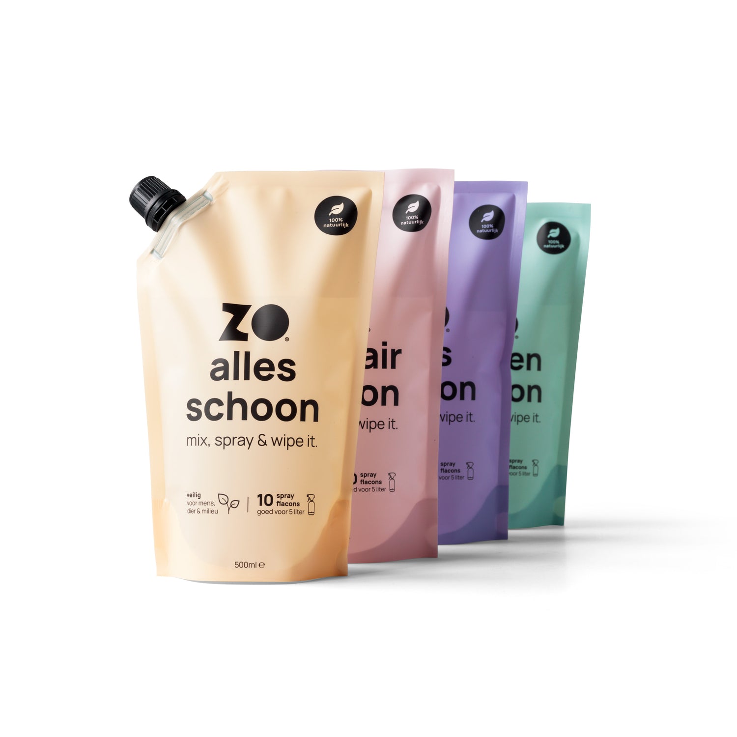 ZO® navulzak set van 4 alles, sanitair, keuken en glas schoon