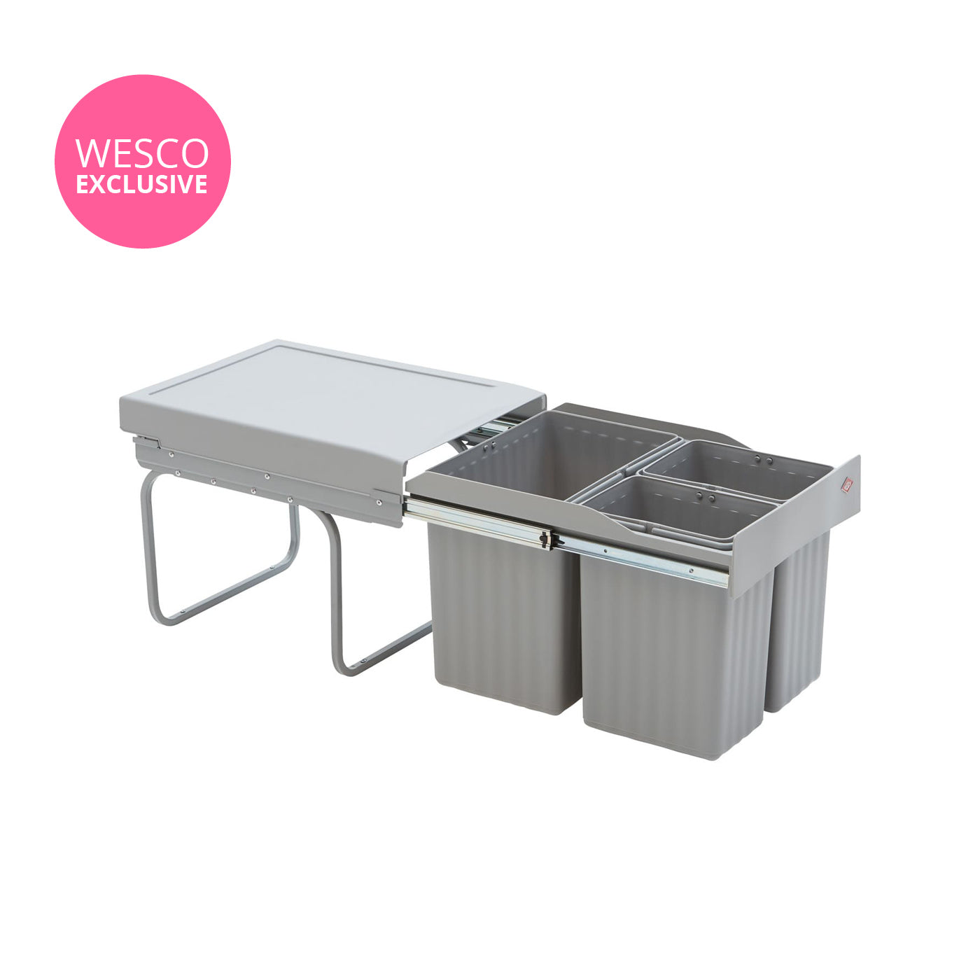 Wesco Inbouw Afvalbak 1 x 16 Liter, 2 x 7,5 Liter