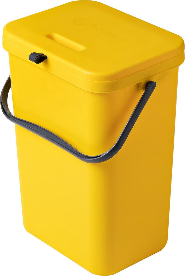 Homra Wall-Up inbouw prullenbak - 12L - Geel