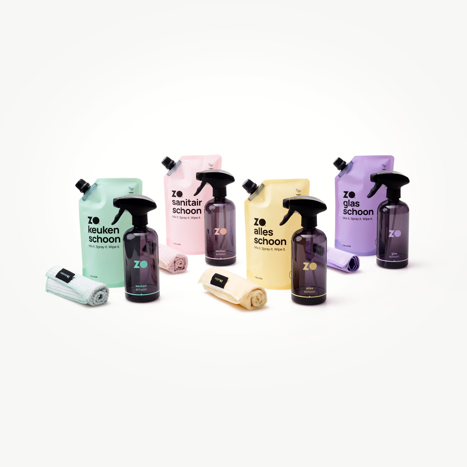 ZO® 4-in-1 startpakket onyx - alles, sanitair, keuken en glas schoon