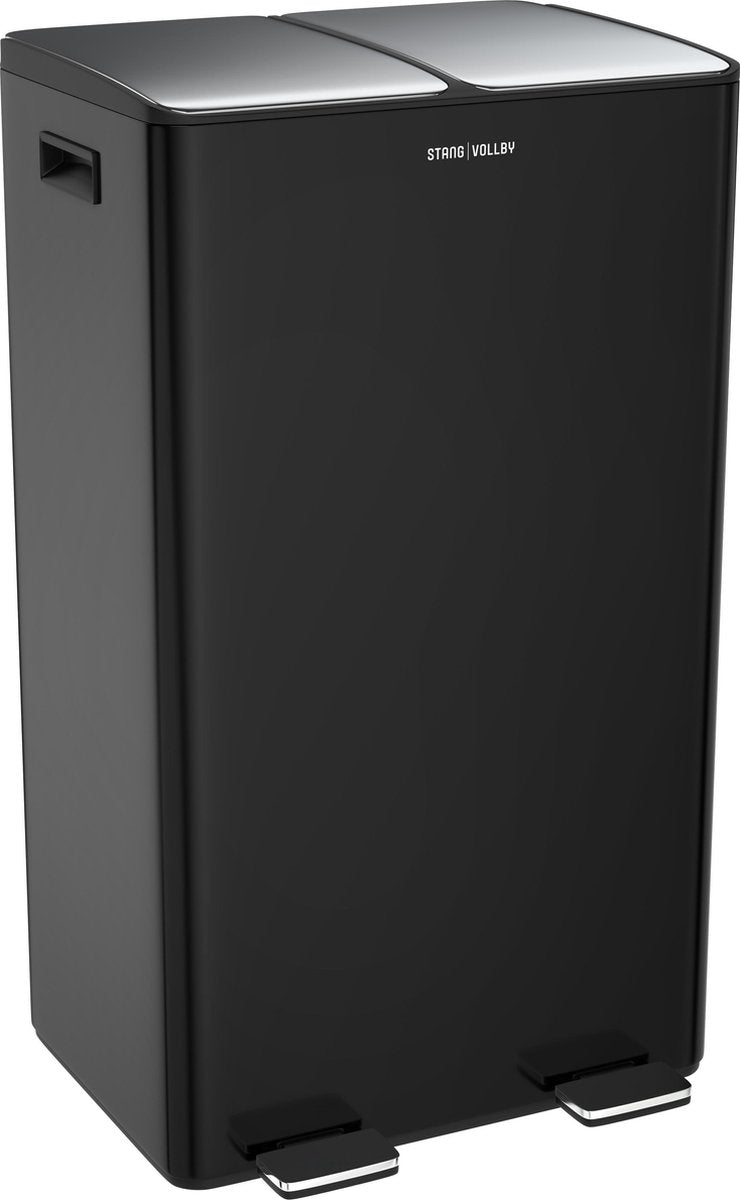 StangVollby Edsbyn pedaalemmer - 60 Liter - 2 vakken - Zwart