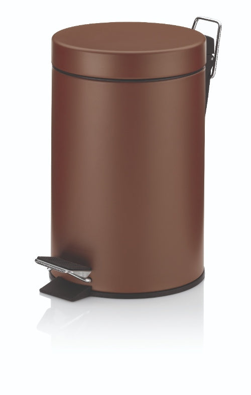 Kela - Pedaal Afvalemmer Monaco - 3 liter - Bruin - Kela