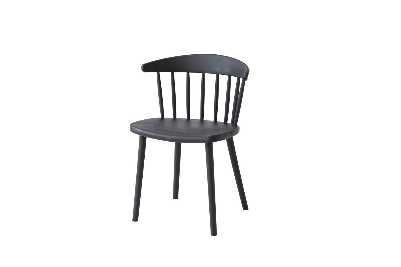 Giga Meubel - Tuinstoelen Stapelbaar - Zwart - Kunststof - Set van 2