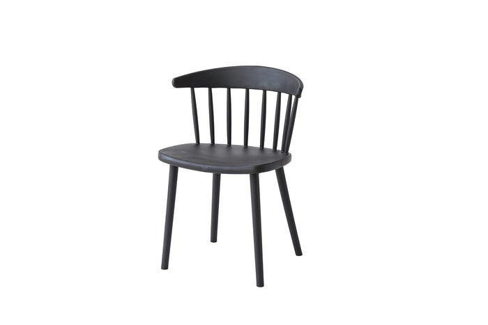 Giga Meubel - Tuinstoelen Stapelbaar - Zwart - Kunststof - Set van 2