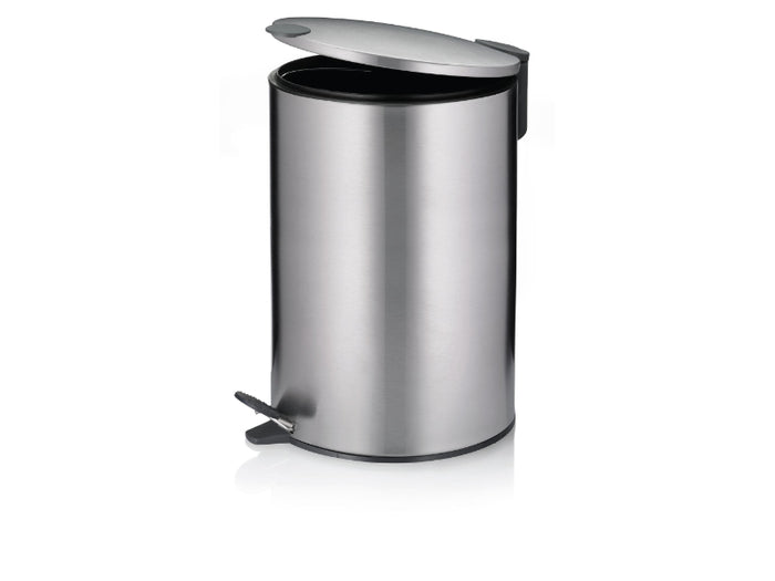 Kela Pedaal Afvalemmer, 12 L, Zilver | Mats