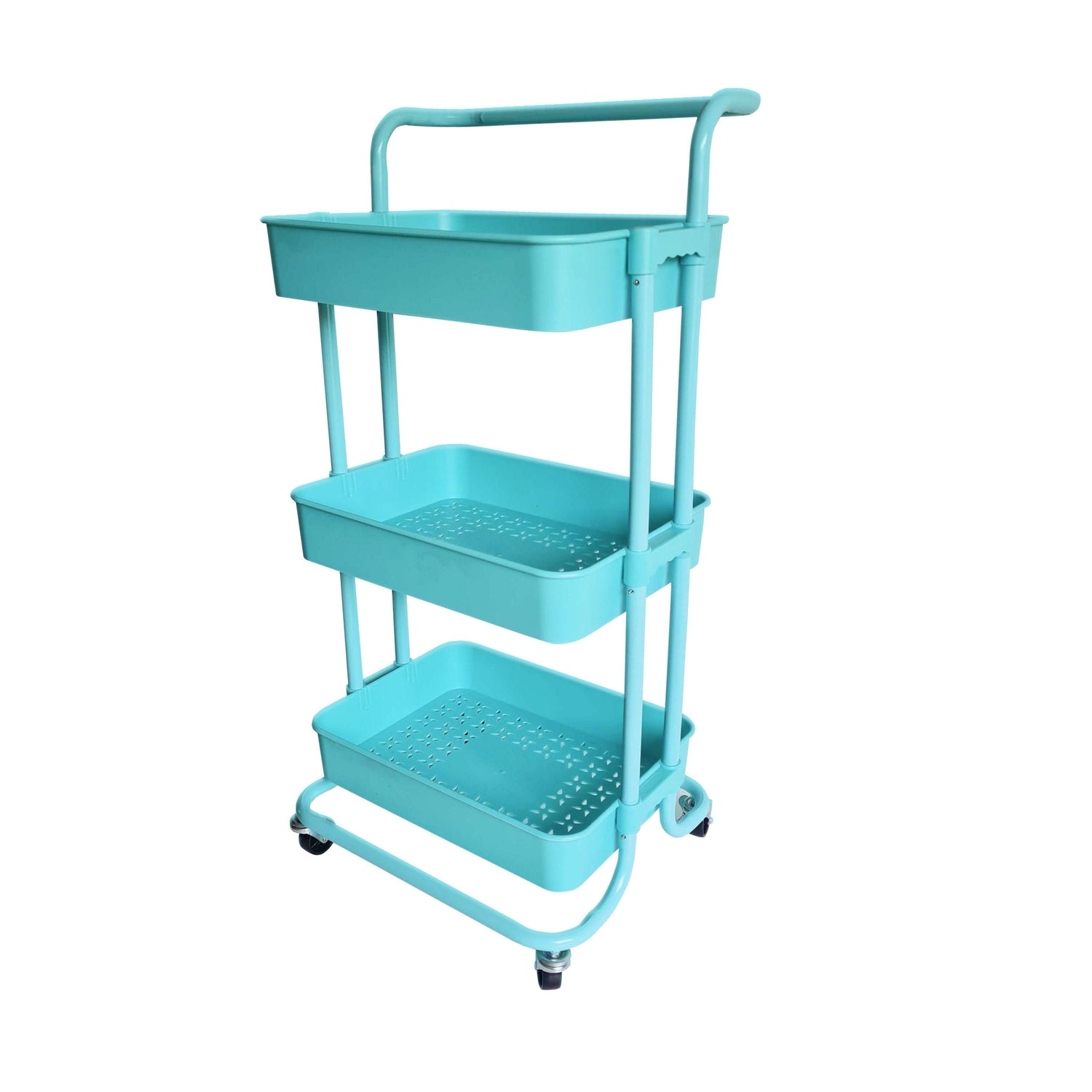 O'DADDY® Keukentrolley op wieltjes - serveerwagen - 86x43x36cm - blauw