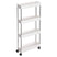 Opbergtrolley - 4 niveaus - 40x86x12.5 cm - wit