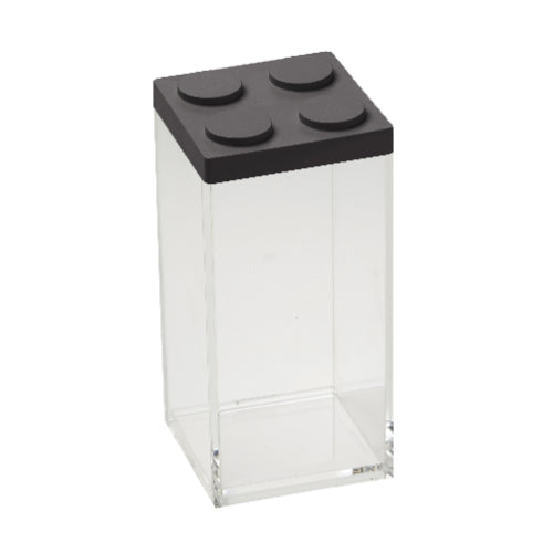 Omada - Stapelbare, Brickstore bewaarcontainer hoog, 1,5L, Zwart - Kun