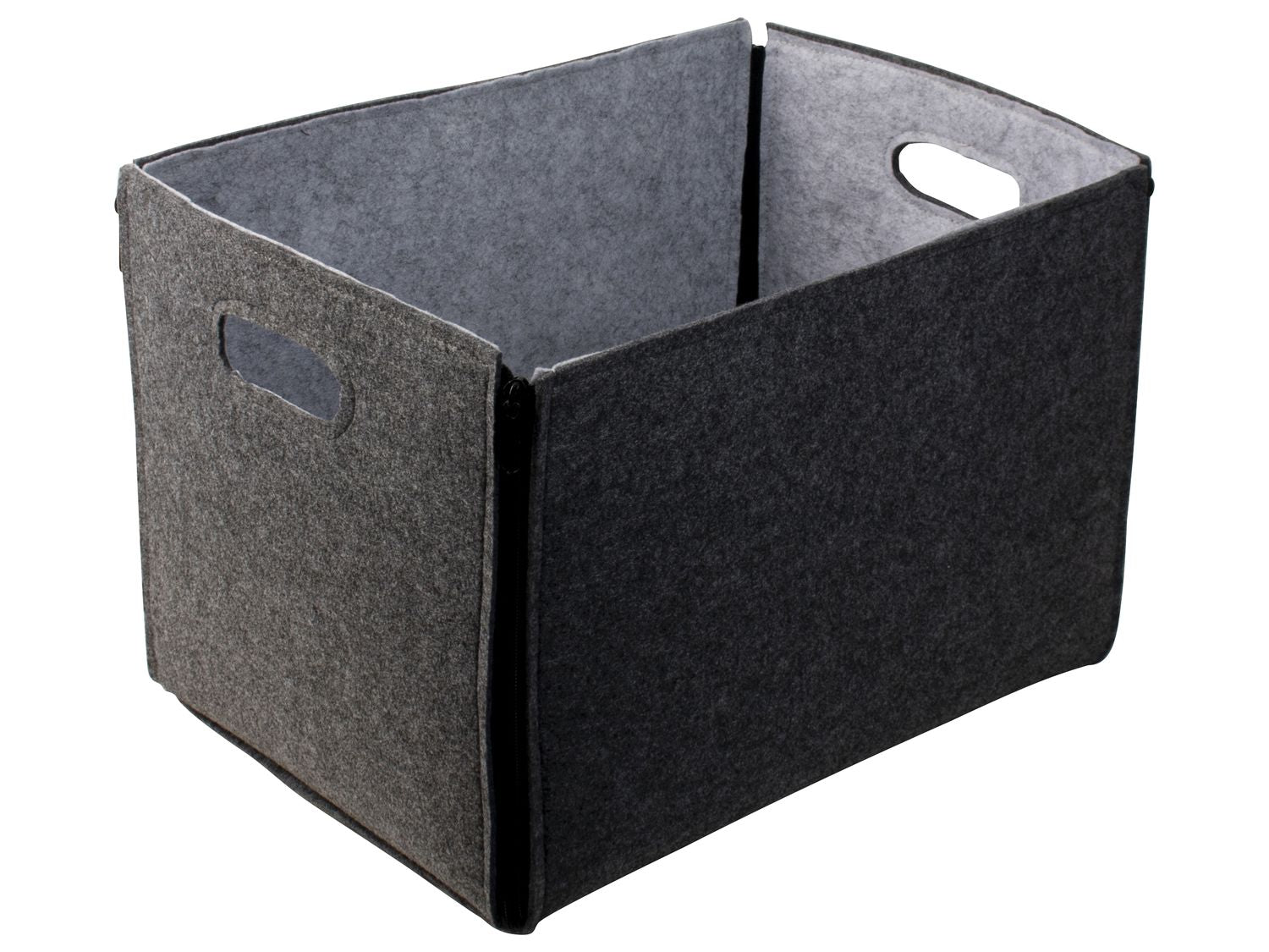 Gusta Opbergmand vilt met ritsen 38x26x27cm