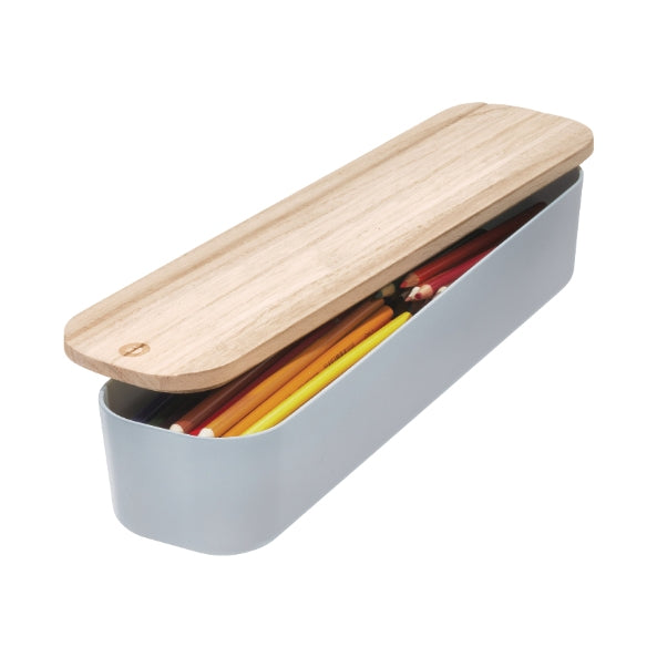 iDesign - Opbergbox met Deksel, Large, 9 x 36.5 x 6 cm, Gerecycled Kun
