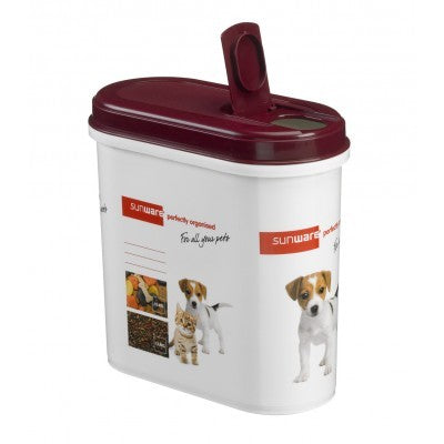 SUNWARE HUISDIEREN STROOIDOOS 2.2 L 20x10x20cm wit-bordeaux