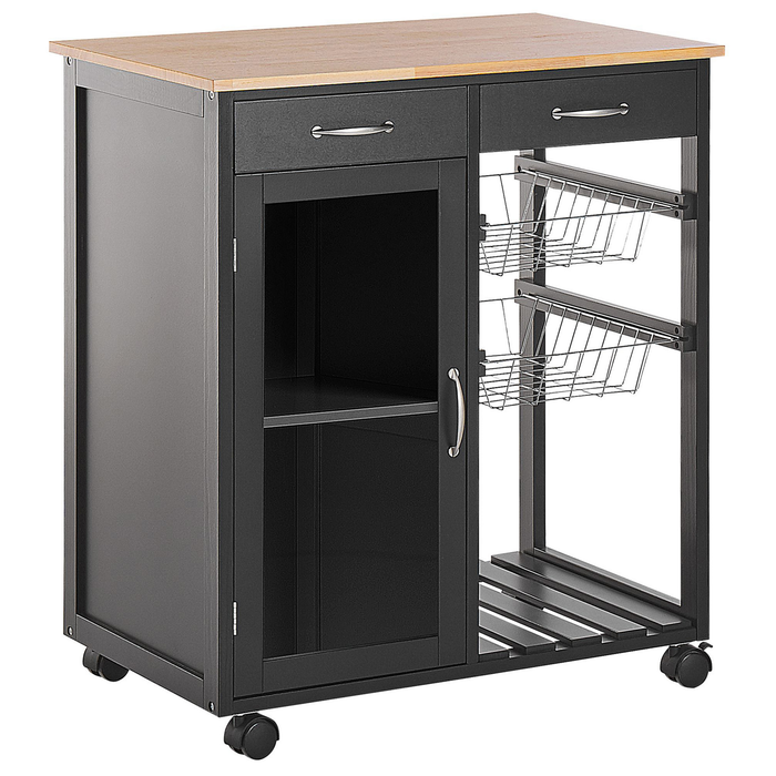 Beliani - BOVES - Keukentrolley - Zwart - MDF