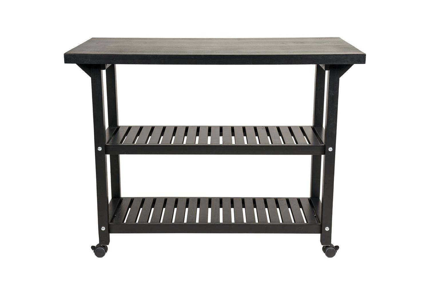 MaximaVida keukentrolley Sergio zwart - 115 cm - 4 cm dik werkblad