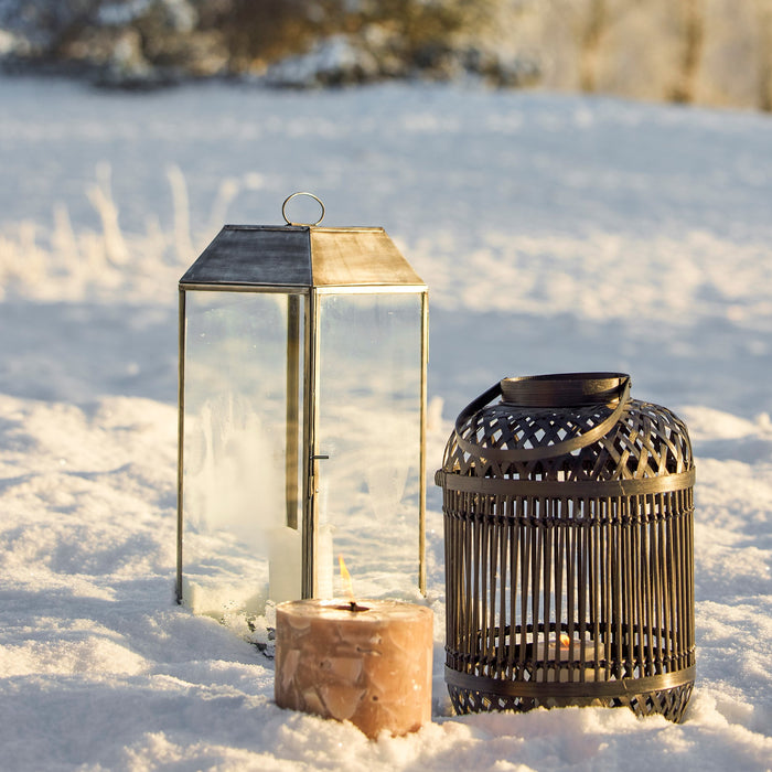 Bloomingville Tilla Lantaarn met Glas - Zwart