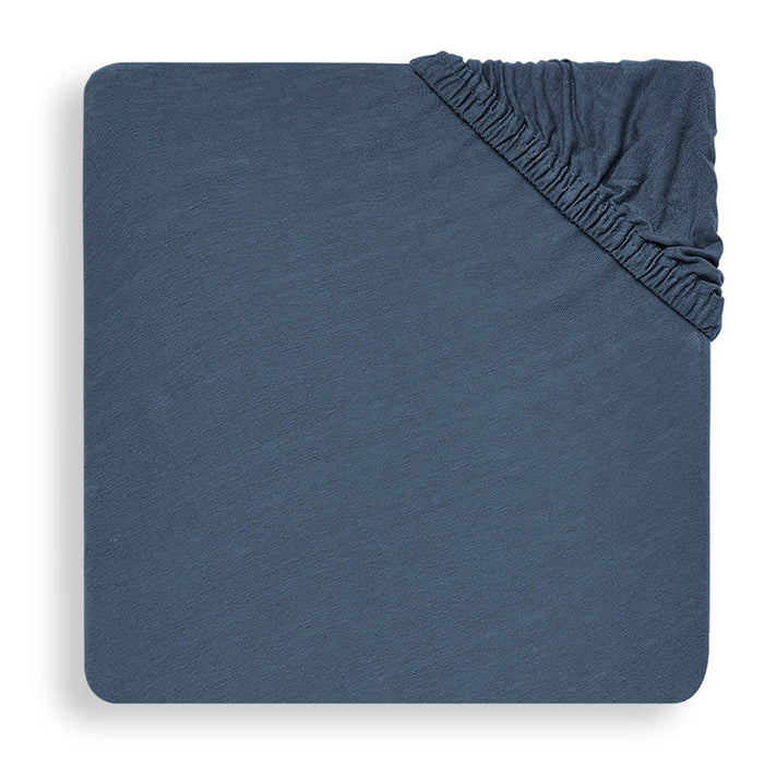 Jollein hoeslaken blauw (60 centimeter x 120 centimeter)