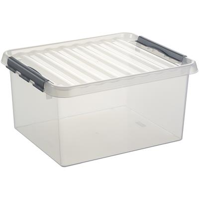 Q-LINE OPBERGBOX 36L TRANSPARANT METAAL 50 x 40 x 26 cm