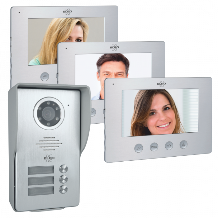 ELRO DV477W3 Video Deur Intercom - 3 Appartementen