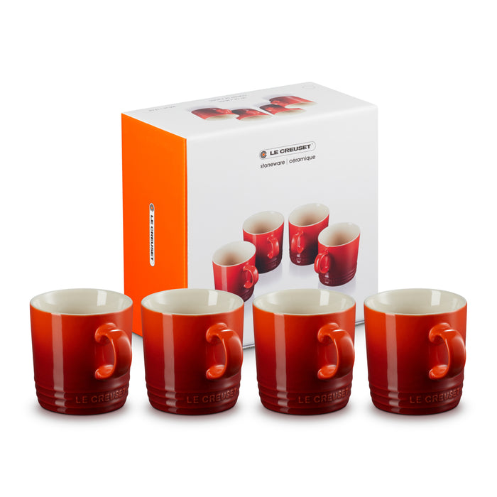 Le Creuset Mok 350 ml - 4 st. - Kersenrood