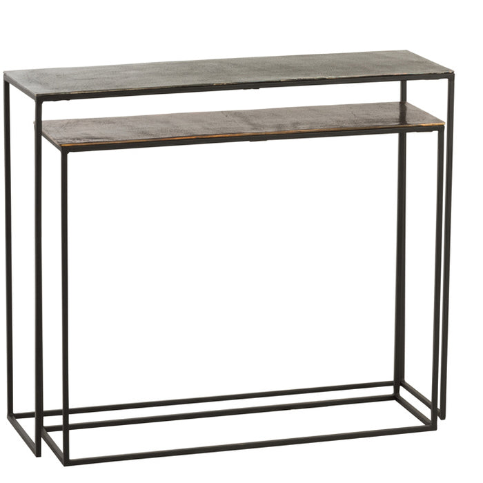 Duverger® Industry Alu - Sidetables - set van 2 - rechthoekig - kleur