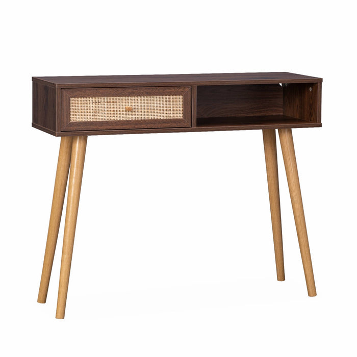 sweeek - Sidetable met rotan