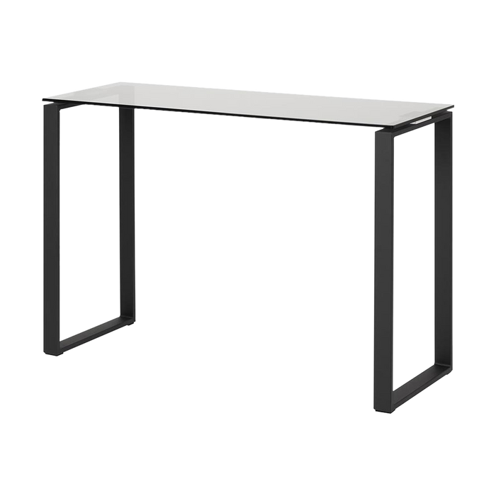 Lisomme Rolf glazen sidetable - met zwart onderstel - 110 x 76 cm