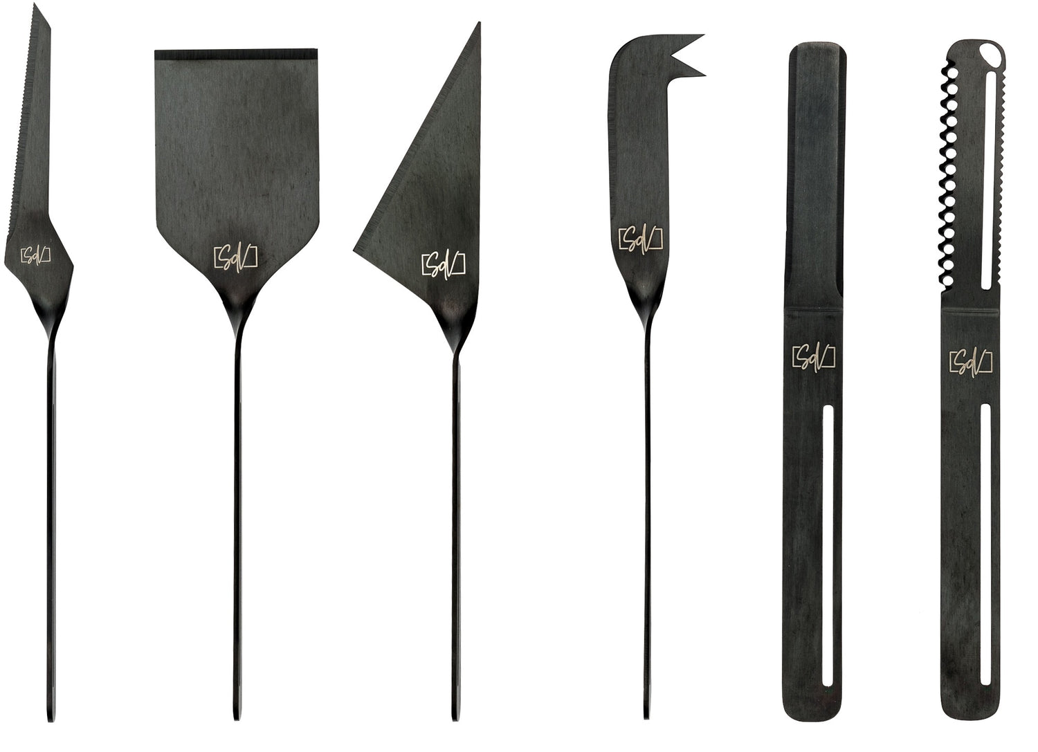 Style de Vie kaasmessenset 6-delig, zwart