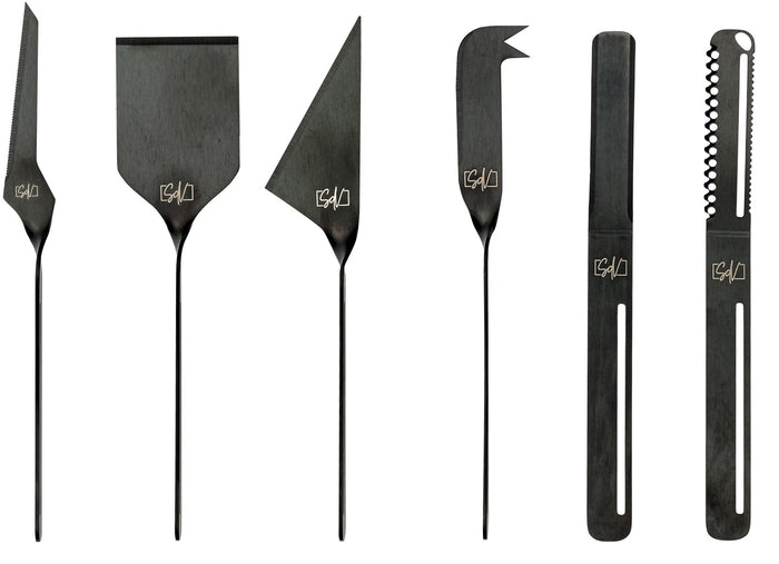 Style de Vie kaasmessenset 6-delig, zwart