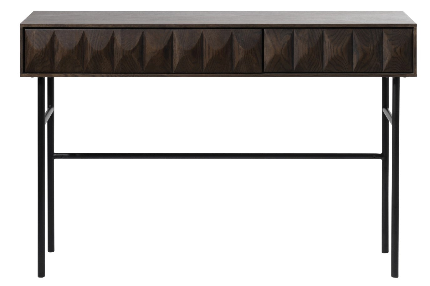 24Designs Lativa Sidetable - B117 X D39 X H75 Cm - Eiken Donkerbruin