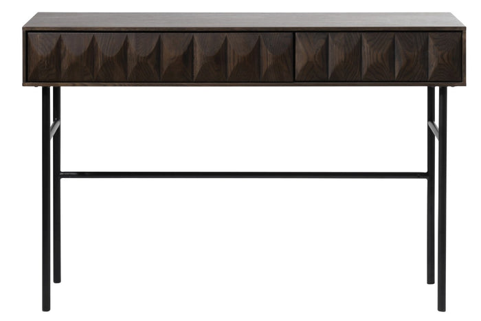 24Designs Lativa Sidetable - B117 X D39 X H75 Cm - Eiken Donkerbruin