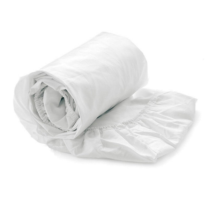 Yellow Hoeslaken Katoen Perkal 40cm Hoekhoogte optic white